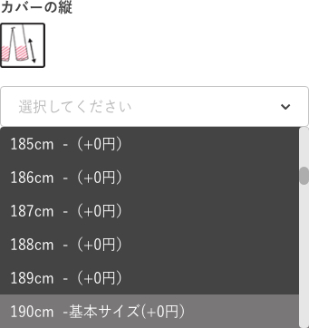 縦の選択肢の選び方