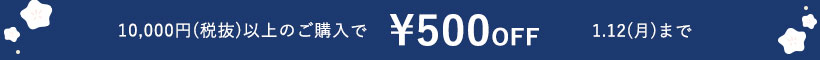 お正月500円OFFクーポン