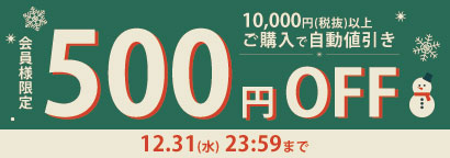 クリスマス500円OFFクーポン
