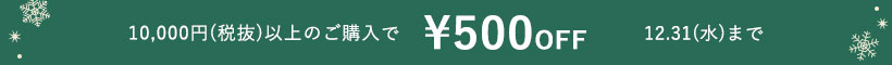 クリスマス500円OFFクーポン