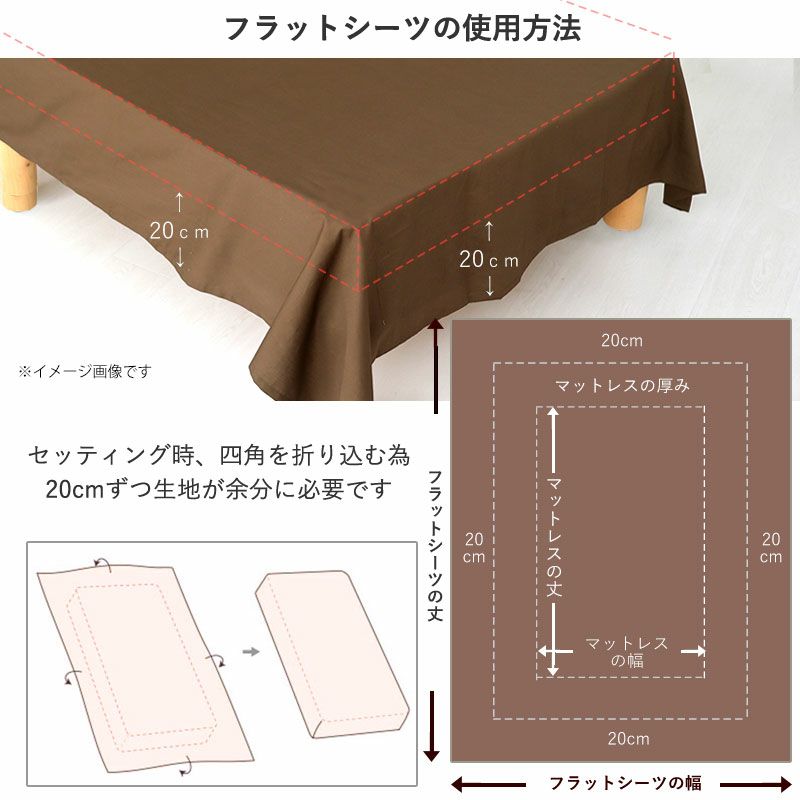 フラットシーツの使用方法