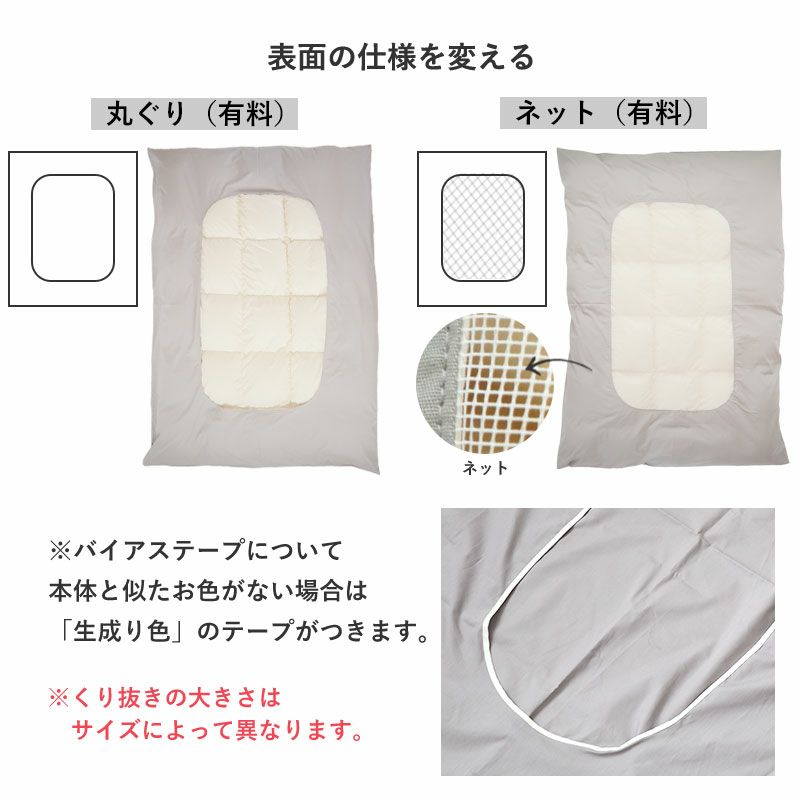 表面の仕様をかえる