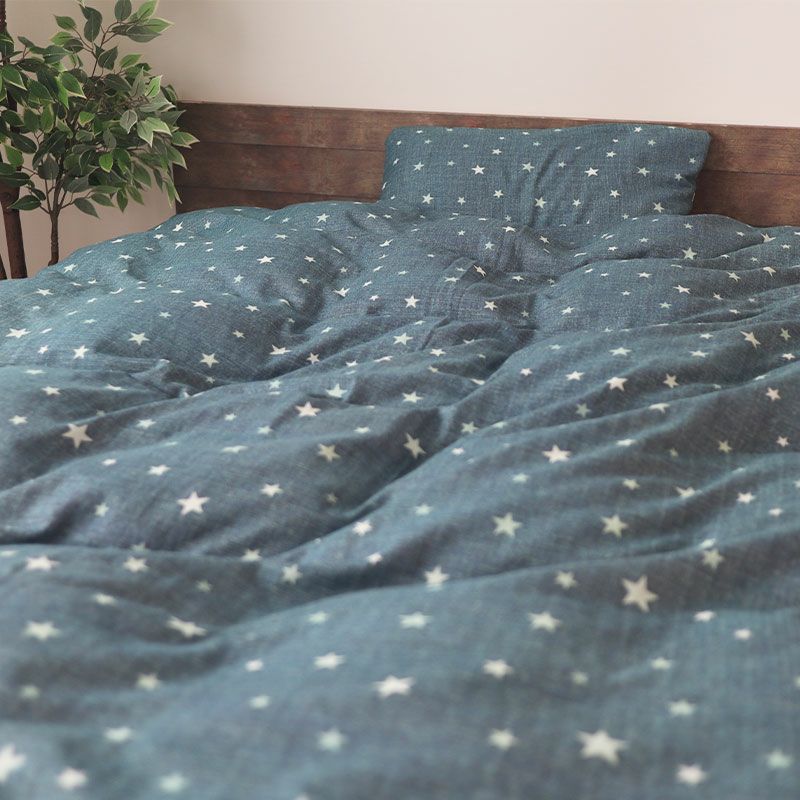 北欧キッズプリントダブルガーゼ掛け布団カバーキングサイズ