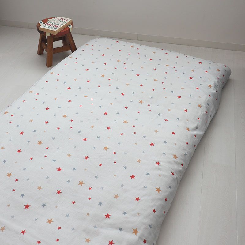 北欧キッズプリントダブルガーゼ敷き布団カバーダブルサイズ
